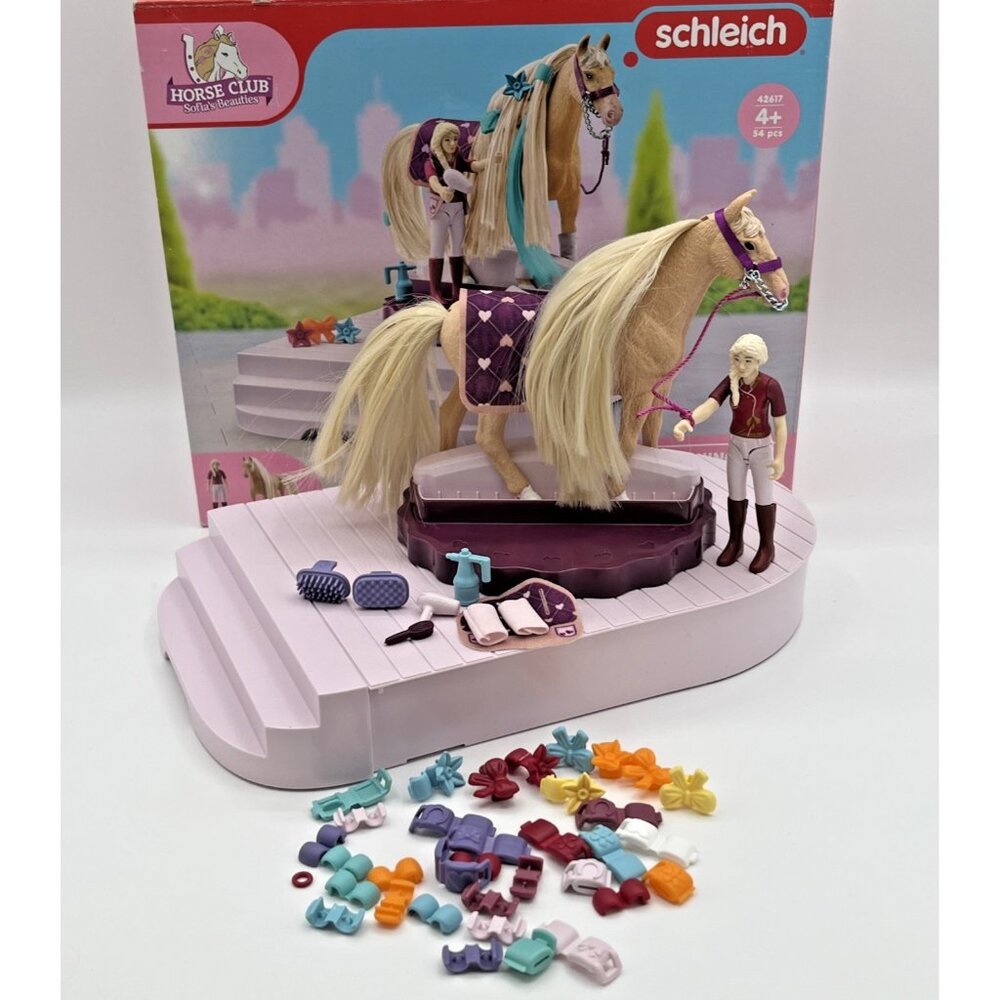 Schleich Horse Club Sofia's Beauties Doll Horse Set Toy w/grooming Station